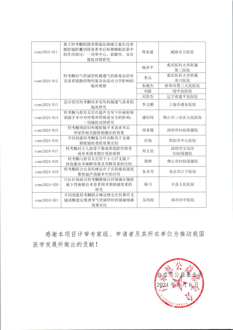 【第一批公示函】第三期恩泽疼痛管理医学研究项目评审公示函_Page2.jpg