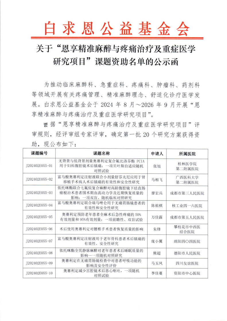 【第一批公示函】恩享精准麻醉与疼痛治疗及重症医学研究项目评审公示函_Page1.jpg